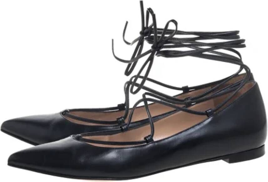 Gianvito Rossi Pre-owned Leather flats Black Dames