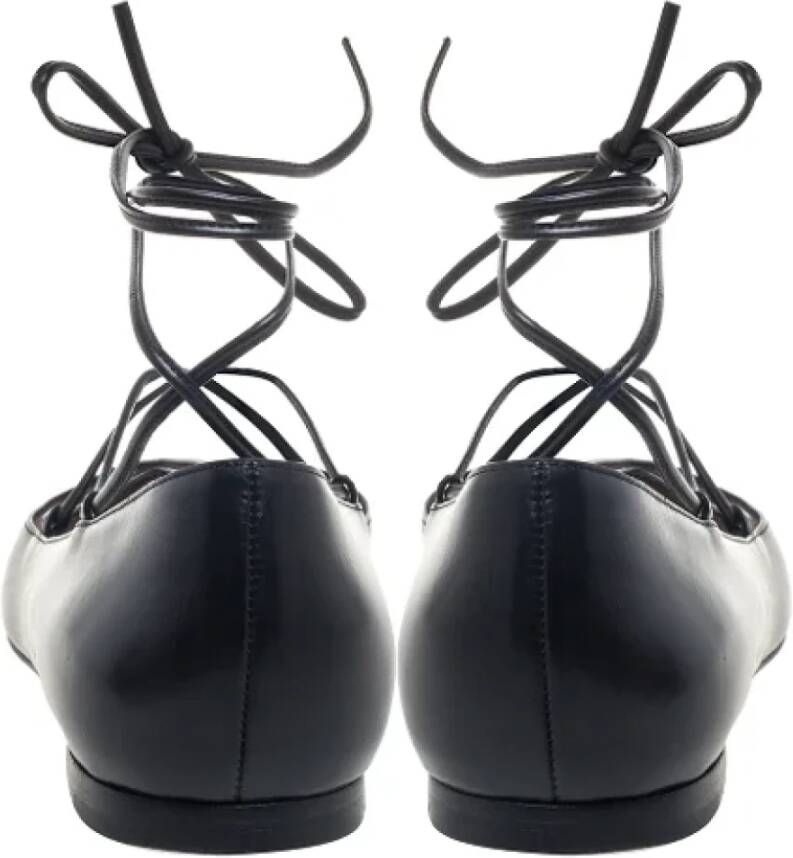 Gianvito Rossi Pre-owned Leather flats Black Dames