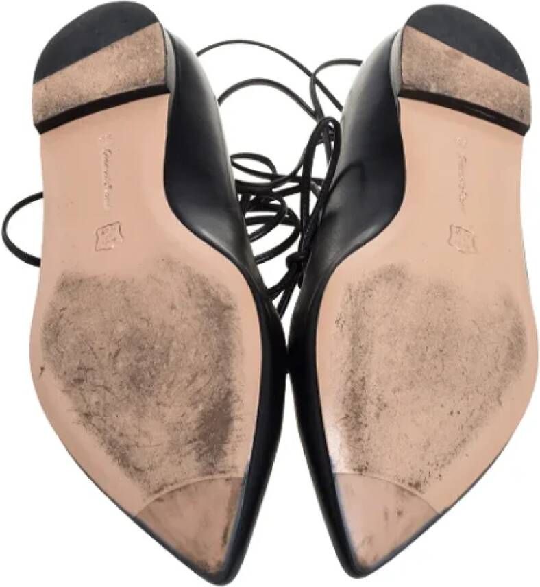 Gianvito Rossi Pre-owned Leather flats Black Dames