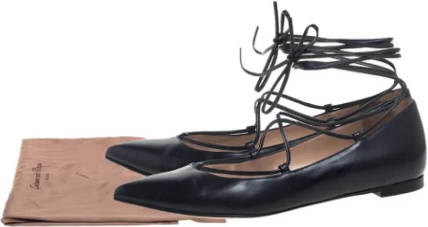 Gianvito Rossi Pre-owned Leather flats Black Dames