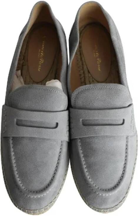 Gianvito Rossi Pre-owned Leather flats Gray Dames