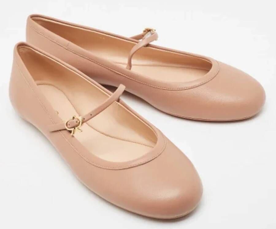 Gianvito Rossi Pre-owned Leather flats Pink Dames