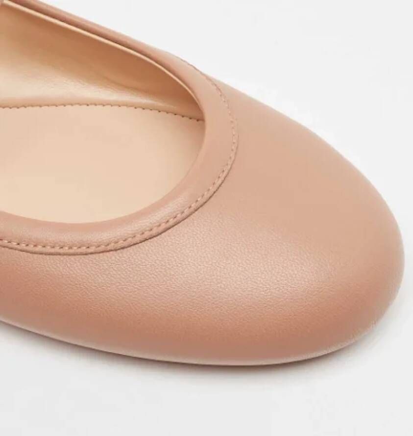 Gianvito Rossi Pre-owned Leather flats Pink Dames