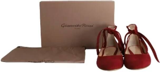 Gianvito Rossi Pre-owned Leather flats Red Dames