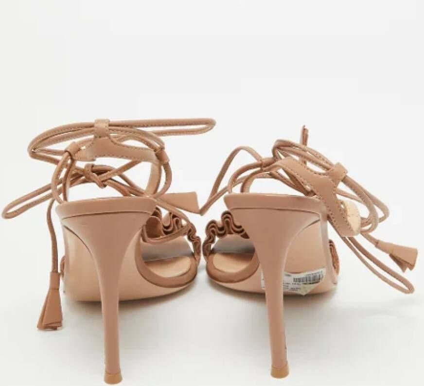 Gianvito Rossi Pre-owned Leather sandals Beige Dames