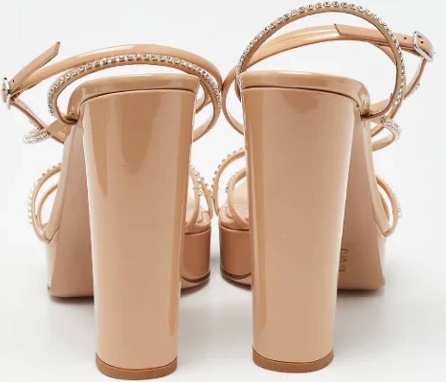 Gianvito Rossi Pre-owned Leather sandals Beige Dames