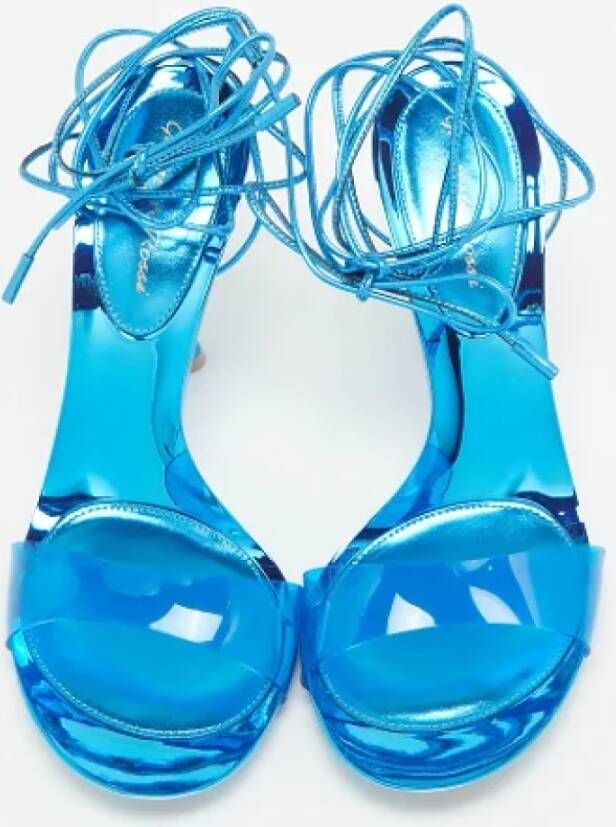 Gianvito Rossi Pre-owned Leather sandals Blue Dames