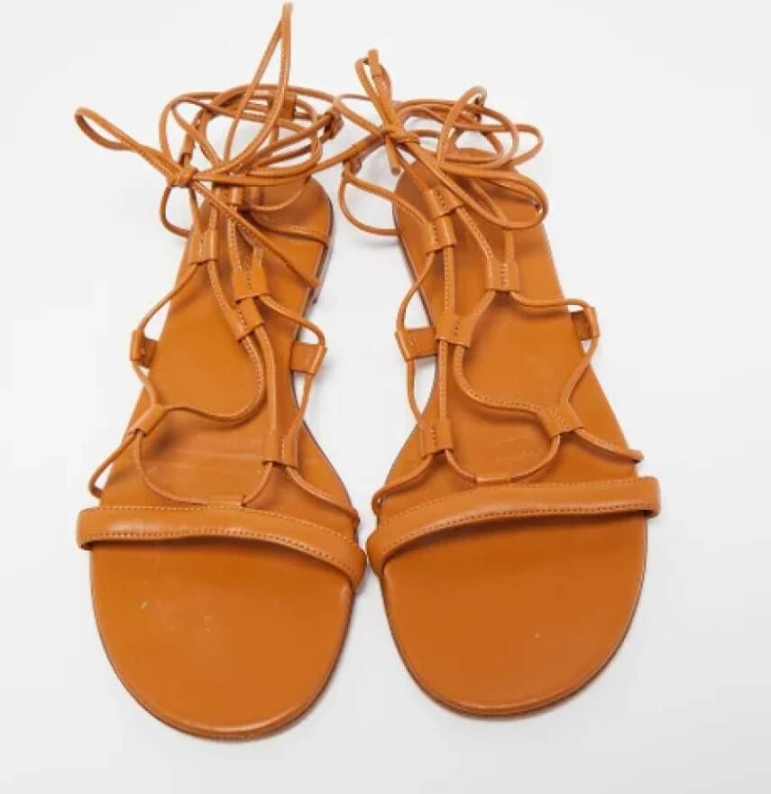 Gianvito Rossi Pre-owned Leather sandals Brown Dames