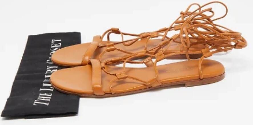 Gianvito Rossi Pre-owned Leather sandals Brown Dames
