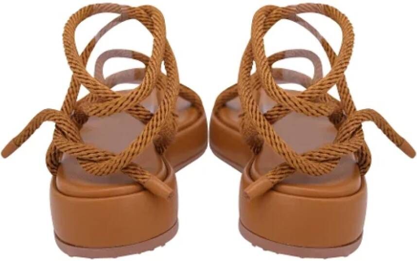Gianvito Rossi Pre-owned Leather sandals Brown Dames