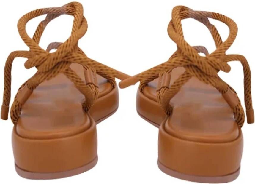 Gianvito Rossi Pre-owned Leather sandals Brown Dames
