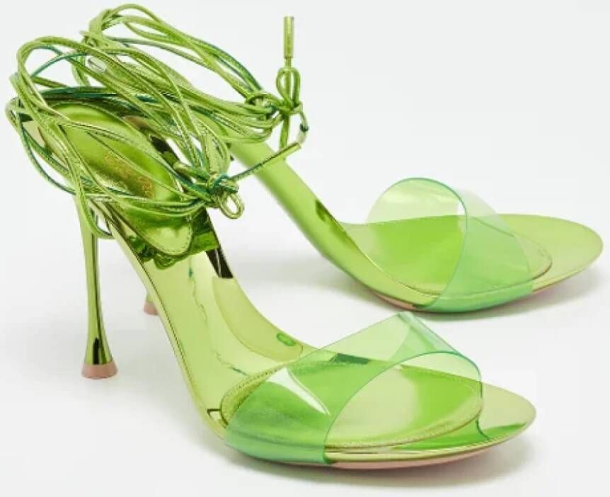 Gianvito Rossi Pre-owned Leather sandals Green Dames