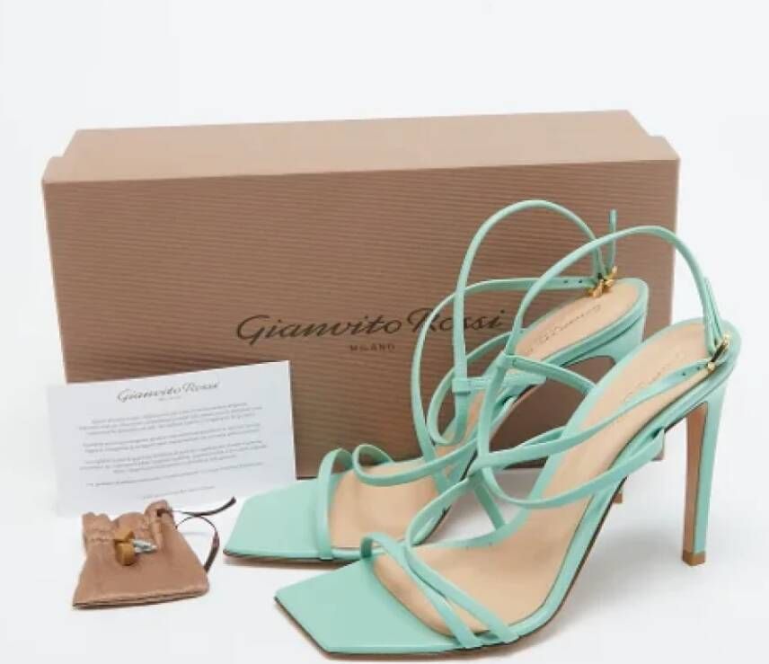 Gianvito Rossi Pre-owned Leather sandals Green Dames