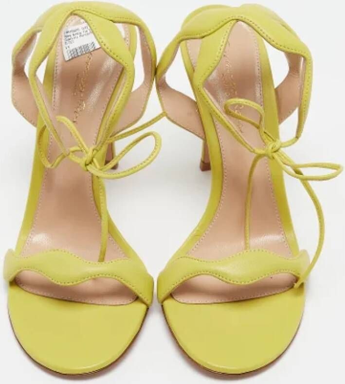 Gianvito Rossi Pre-owned Leather sandals Green Dames