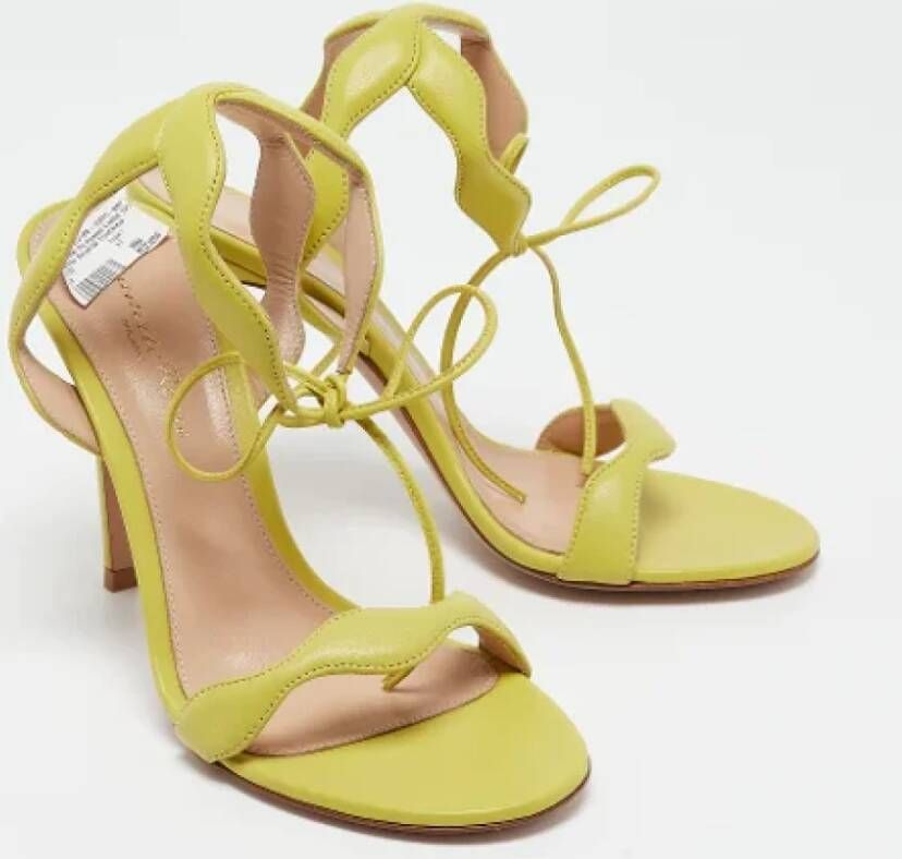 Gianvito Rossi Pre-owned Leather sandals Green Dames