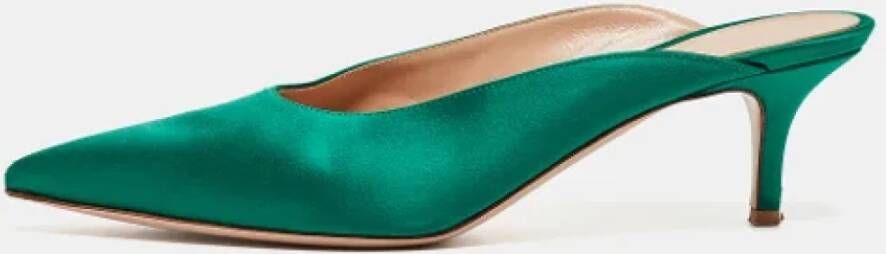 Gianvito Rossi Pre-owned Satin mules Green Dames