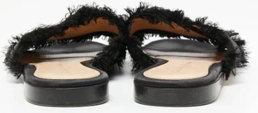 Gianvito Rossi Pre-owned Satin sandals Black Dames