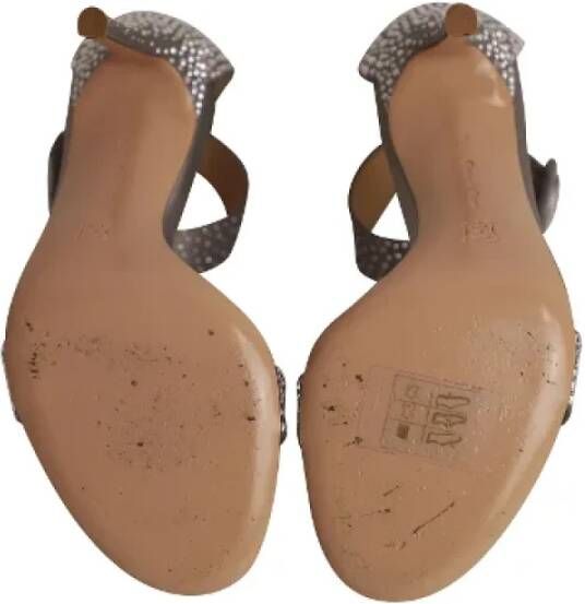 Gianvito Rossi Pre-owned Satin sandals Gray Dames