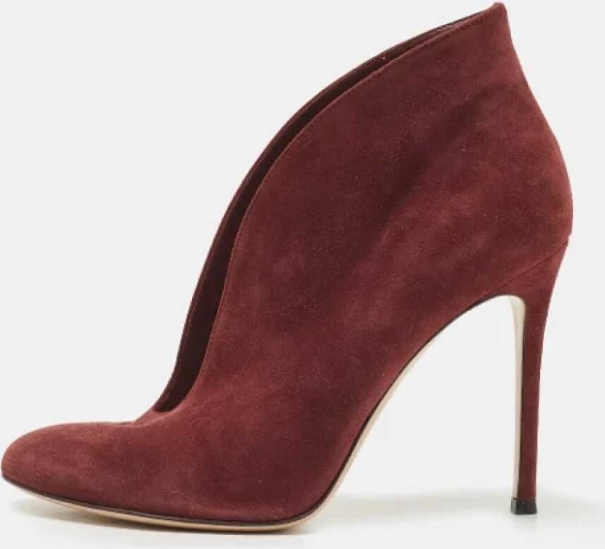 Gianvito Rossi Pre-owned Suede boots Red Dames
