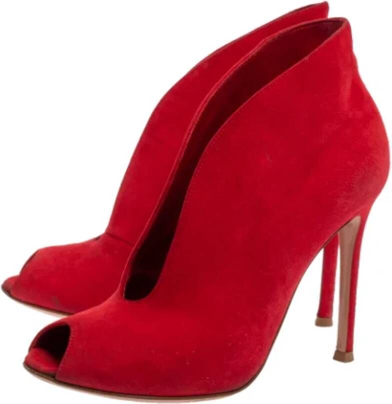 Gianvito Rossi Pre-owned Suede boots Red Dames