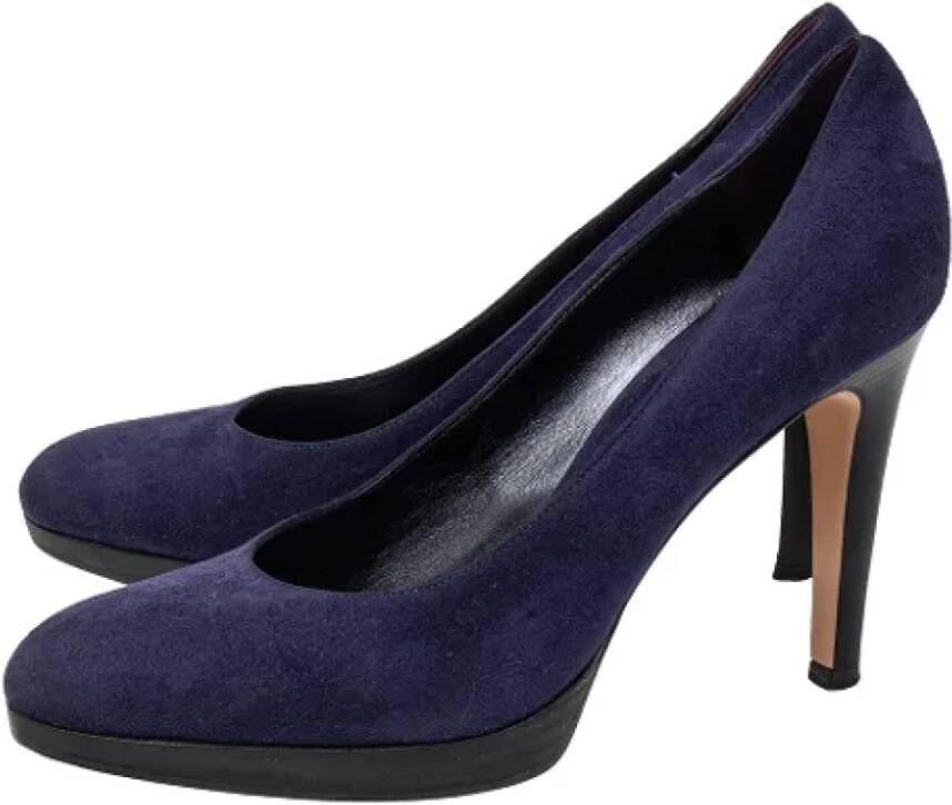 Gianvito Rossi Pre-owned Suede heels Blue Dames