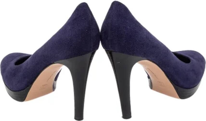 Gianvito Rossi Pre-owned Suede heels Blue Dames