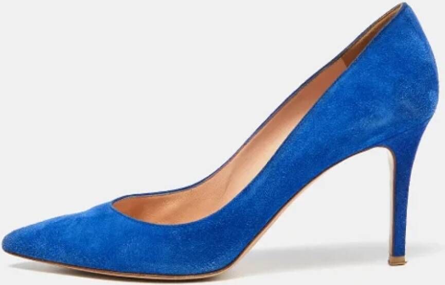 Gianvito Rossi Pre-owned Suede heels Blue Dames