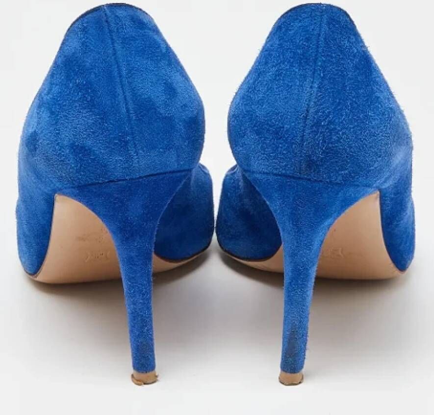 Gianvito Rossi Pre-owned Suede heels Blue Dames