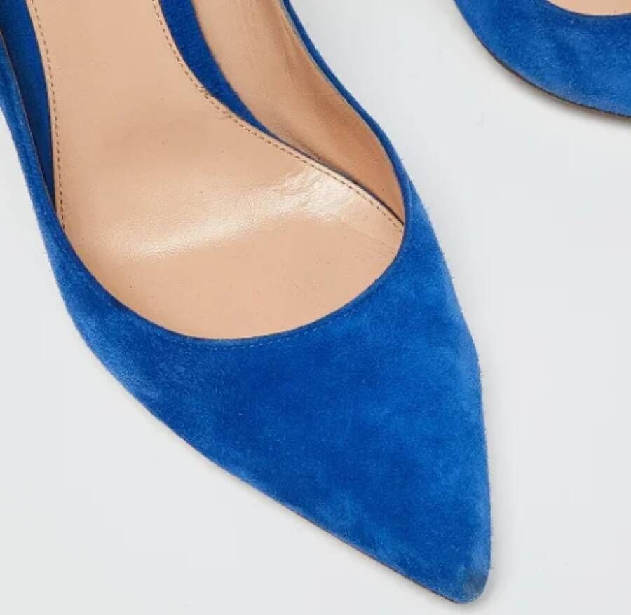 Gianvito Rossi Pre-owned Suede heels Blue Dames