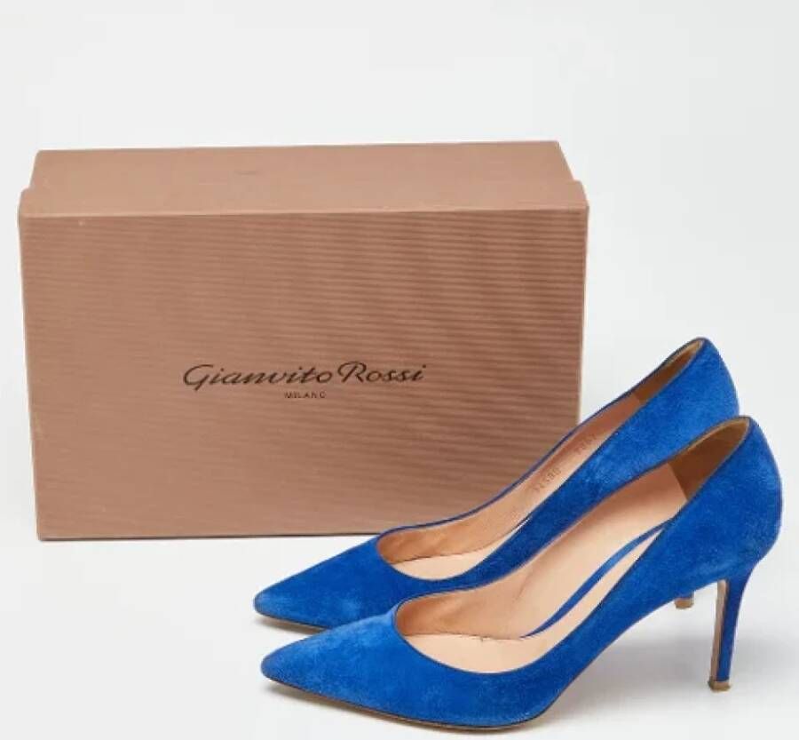 Gianvito Rossi Pre-owned Suede heels Blue Dames