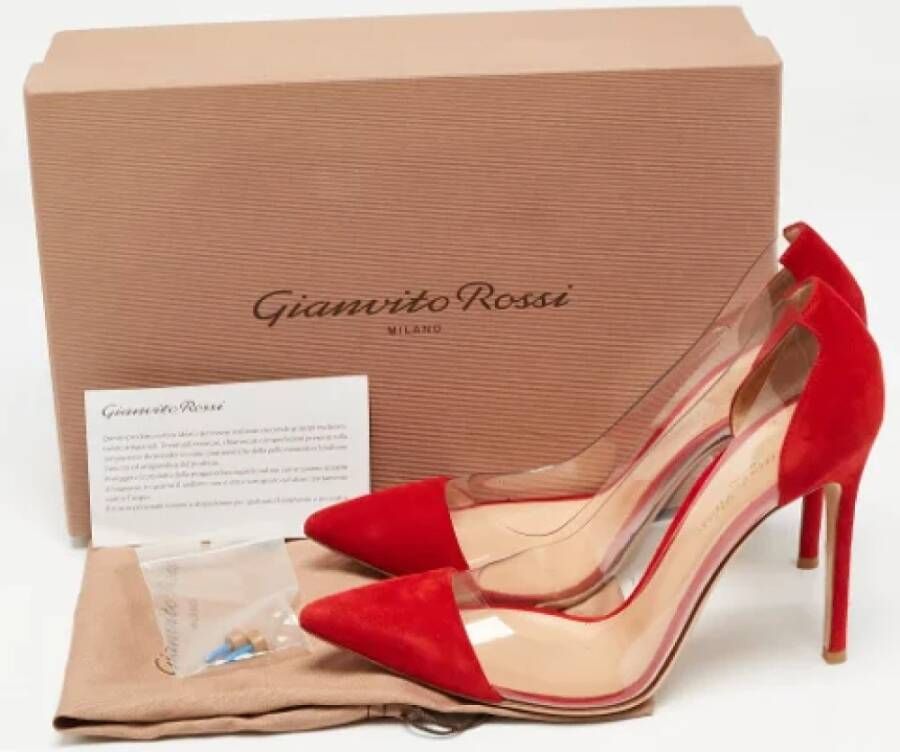 Gianvito Rossi Pre-owned Suede heels Red Dames