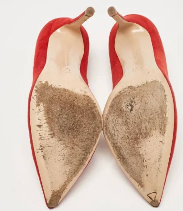 Gianvito Rossi Pre-owned Suede heels Red Dames