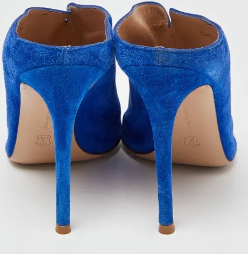 Gianvito Rossi Pre-owned Suede mules Blue Dames