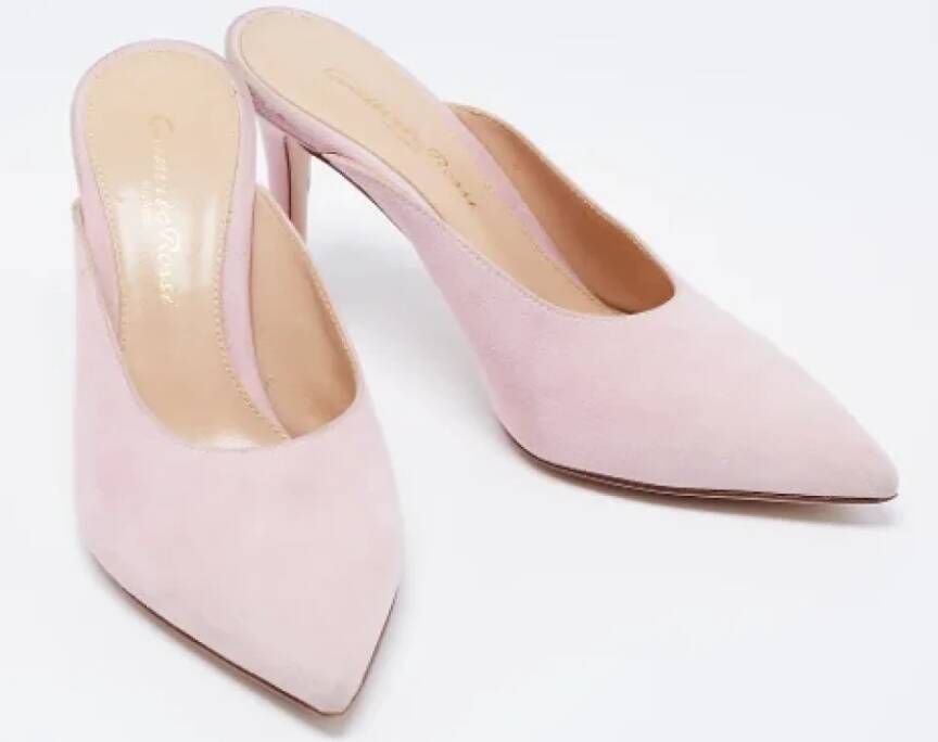 Gianvito Rossi Pre-owned Suede mules Pink Dames