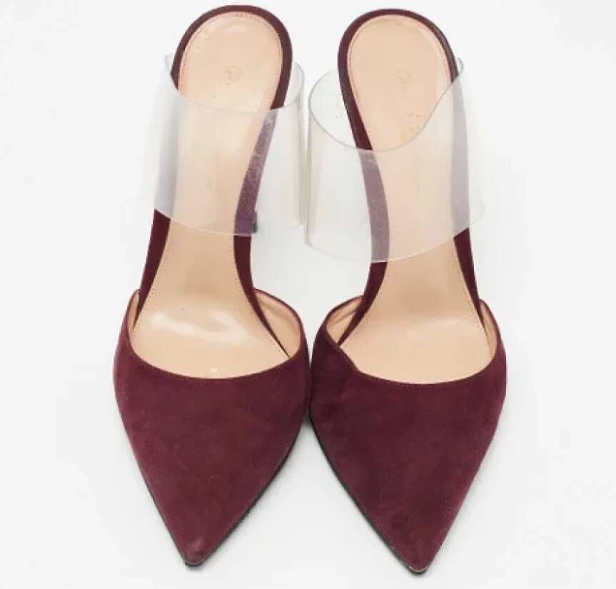 Gianvito Rossi Pre-owned Suede mules Red Dames