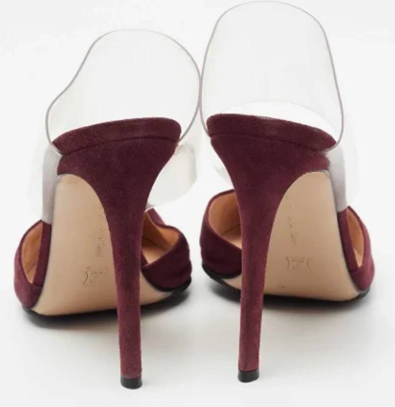 Gianvito Rossi Pre-owned Suede mules Red Dames