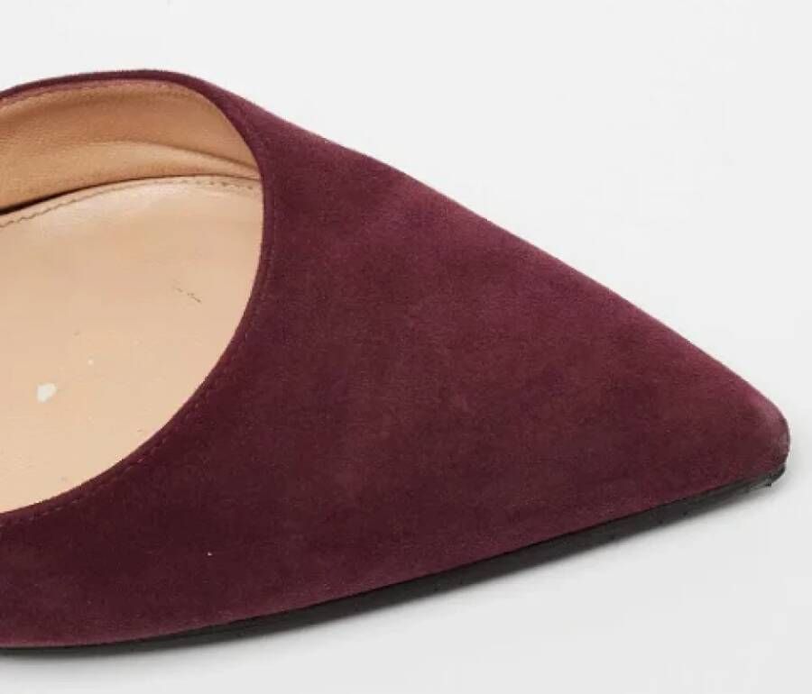 Gianvito Rossi Pre-owned Suede mules Red Dames