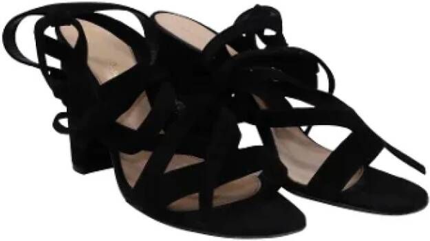 Gianvito Rossi Pre-owned Suede sandals Black Dames