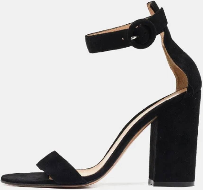 Gianvito Rossi Pre-owned Suede sandals Black Dames