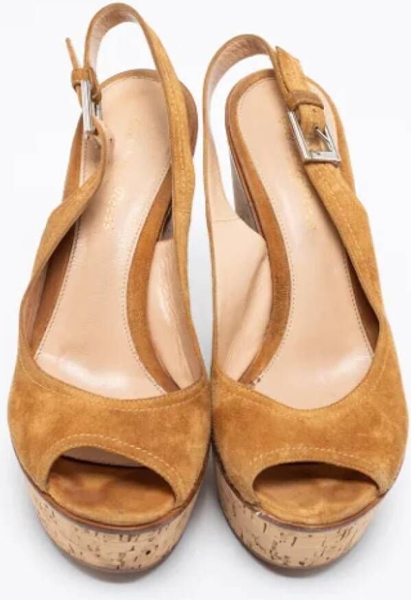 Gianvito Rossi Pre-owned Suede sandals Brown Dames