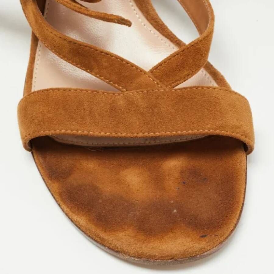 Gianvito Rossi Pre-owned Suede sandals Brown Dames