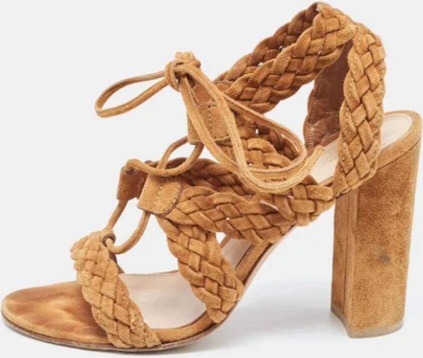 Gianvito Rossi Pre-owned Suede sandals Brown Dames