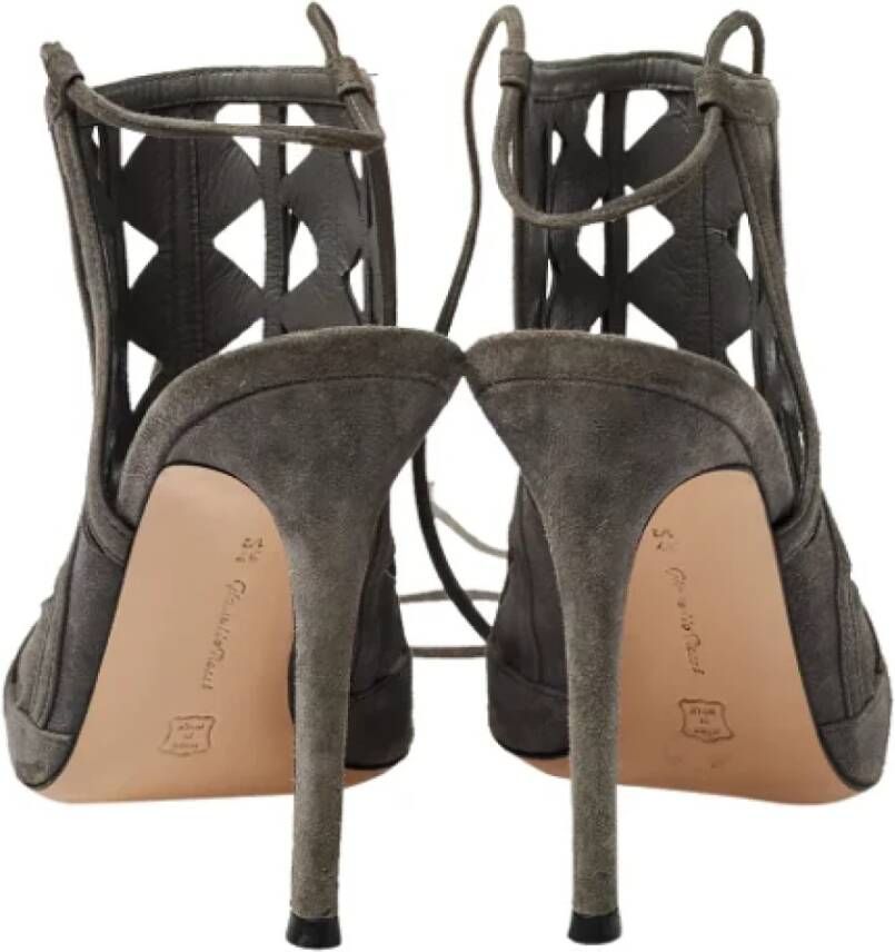 Gianvito Rossi Pre-owned Suede sandals Gray Dames