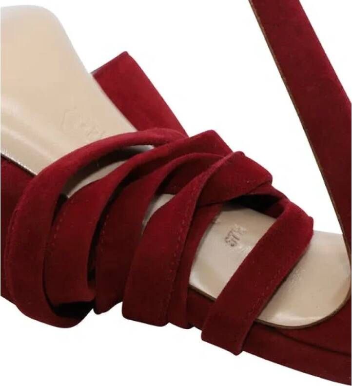 Gianvito Rossi Pre-owned Suede sandals Red Dames
