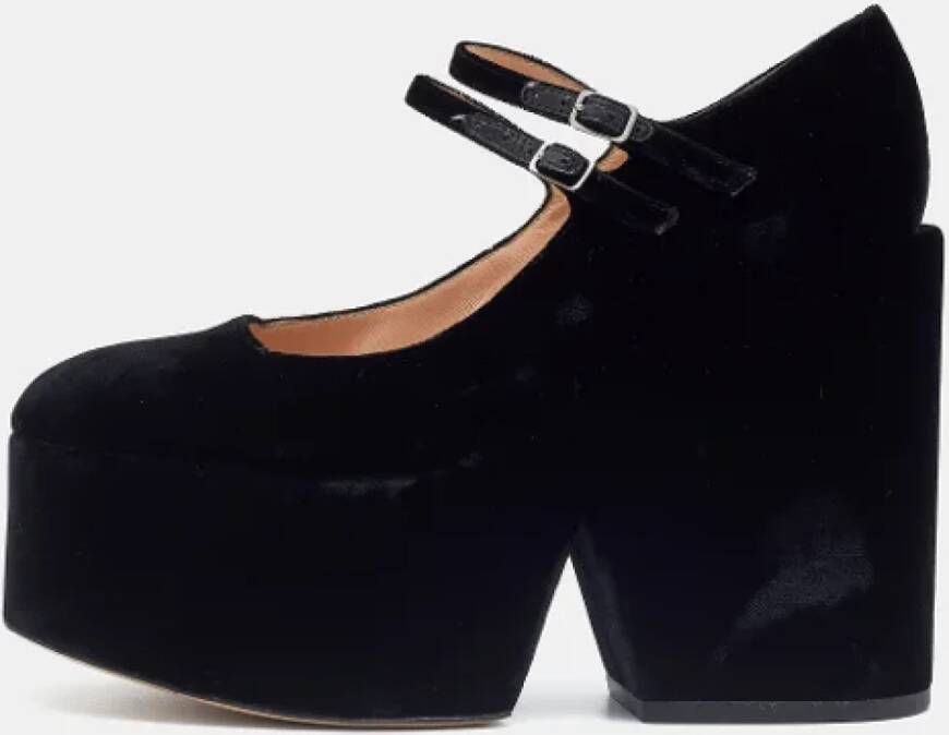 Gianvito Rossi Pre-owned Velvet heels Black Dames