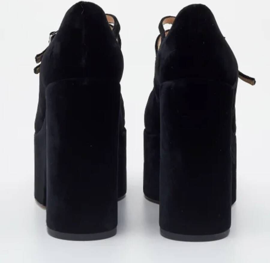 Gianvito Rossi Pre-owned Velvet heels Black Dames