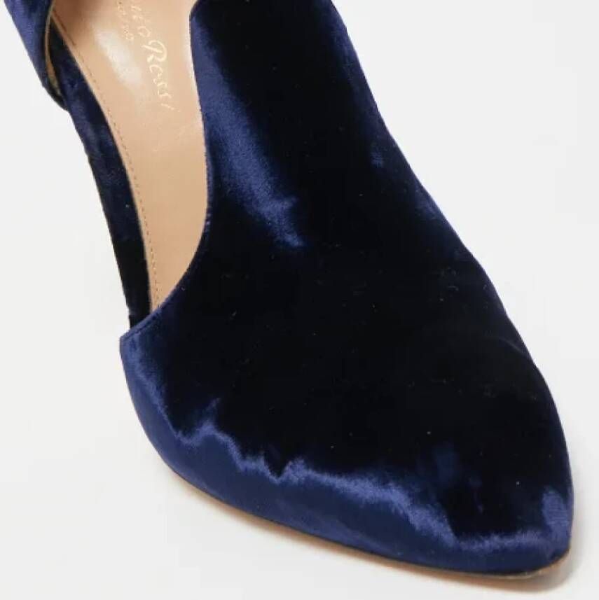 Gianvito Rossi Pre-owned Velvet heels Blue Dames
