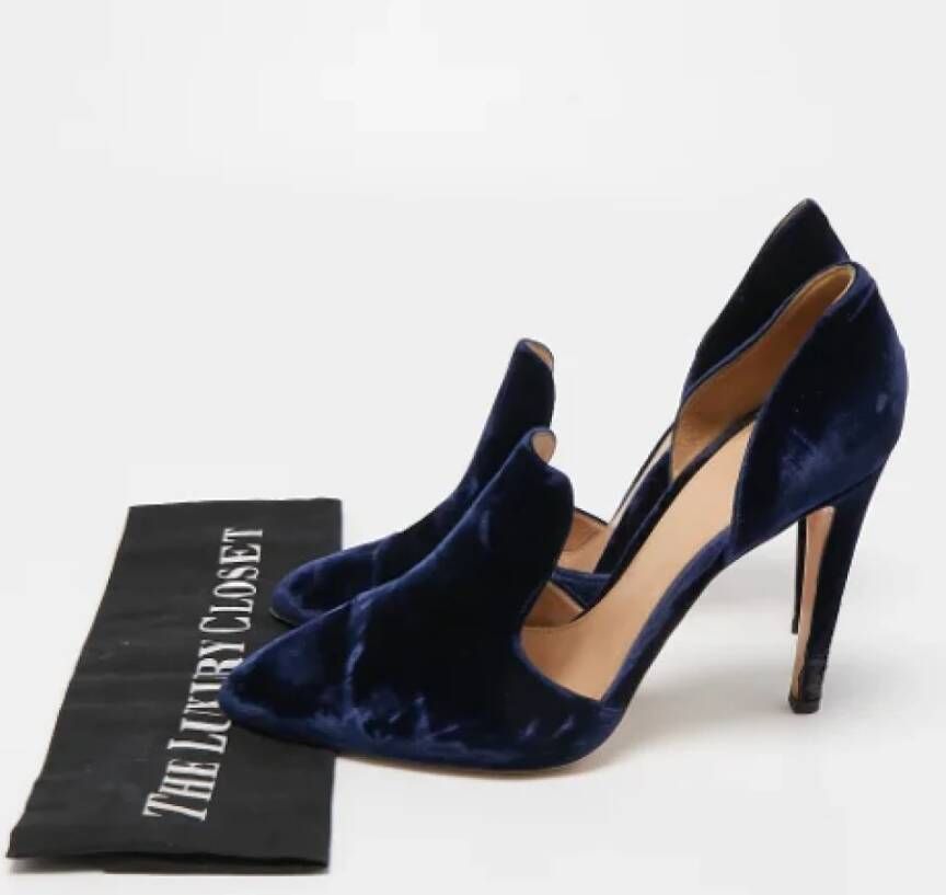 Gianvito Rossi Pre-owned Velvet heels Blue Dames