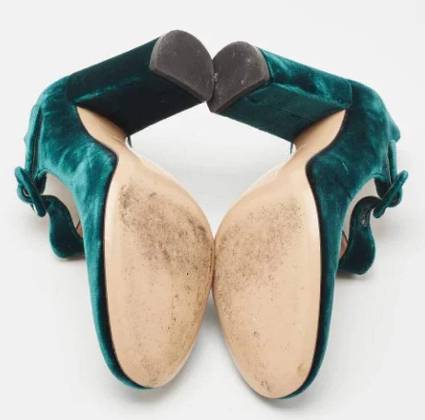 Gianvito Rossi Pre-owned Velvet heels Green Dames