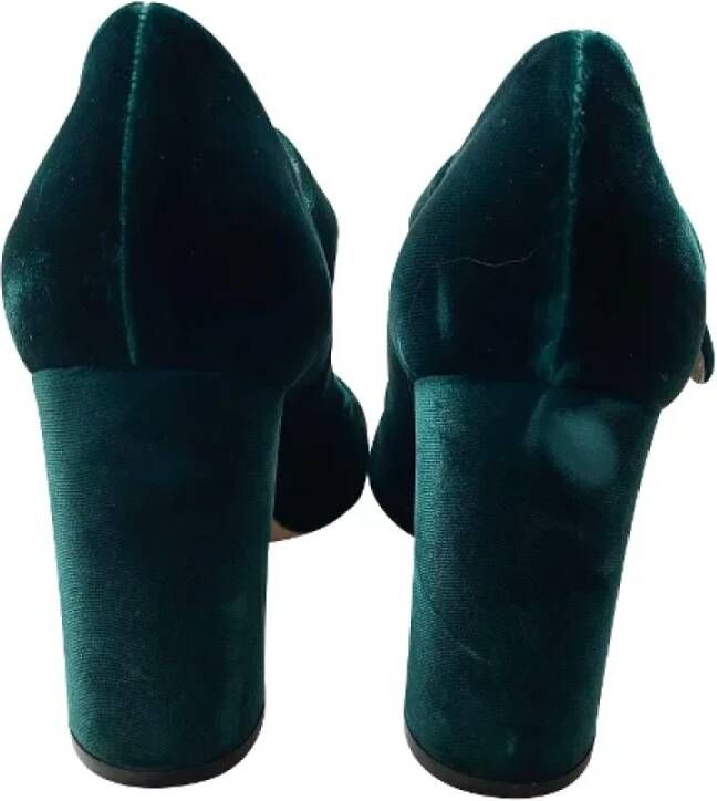 Gianvito Rossi Pre-owned Velvet heels Green Dames